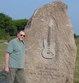 Michael at Jimi Hendrix Memorial Stone Fehmarn/Germany